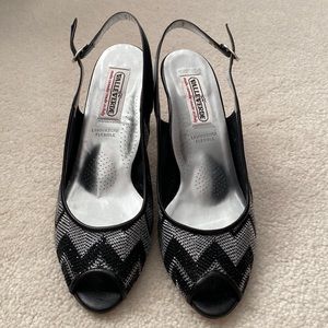 Vintage Black Rhinestone Heal